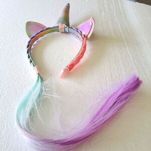 Unicorn Headband Multi-color Glitter Ears Hair NEW Tags